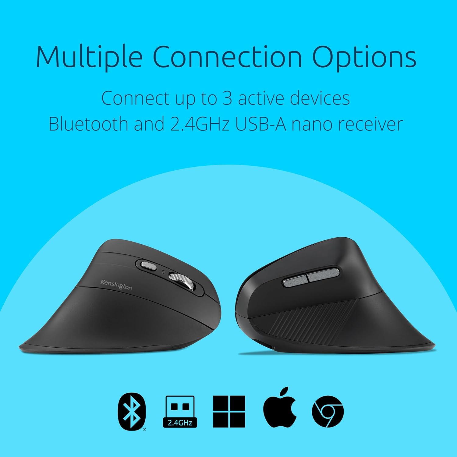 Buy Kensington,Kensington Pro Fit Ergo MY630 EQ Rechargeable Bluetooth Mouse – Black - Gadcet UK | UK | London | Scotland | Wales| Near Me | Cheap | Pay In 3 | Mice & Trackballs